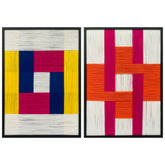Color in Motion - Contemporary Artistry Meticulously Crafted with Woven Threads